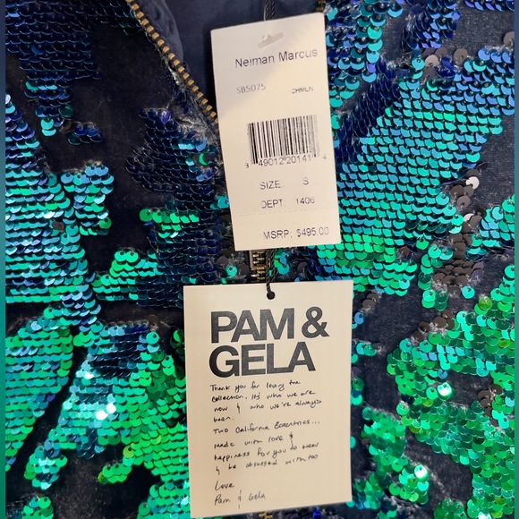 New Year’s sequin bomber jacket mermaid Mardi Gras party holiday fun coat gift - Picture 3 of 8